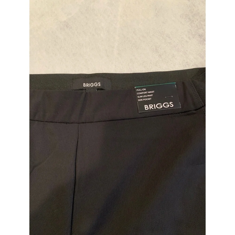 NWT Slim Leg Pull-On Pant XL Black Stretch Quiet Luxury Professional Womens work - Picture 10 of 10